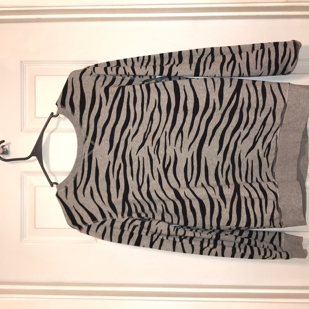 Forever 21  Zebra striped crew neck